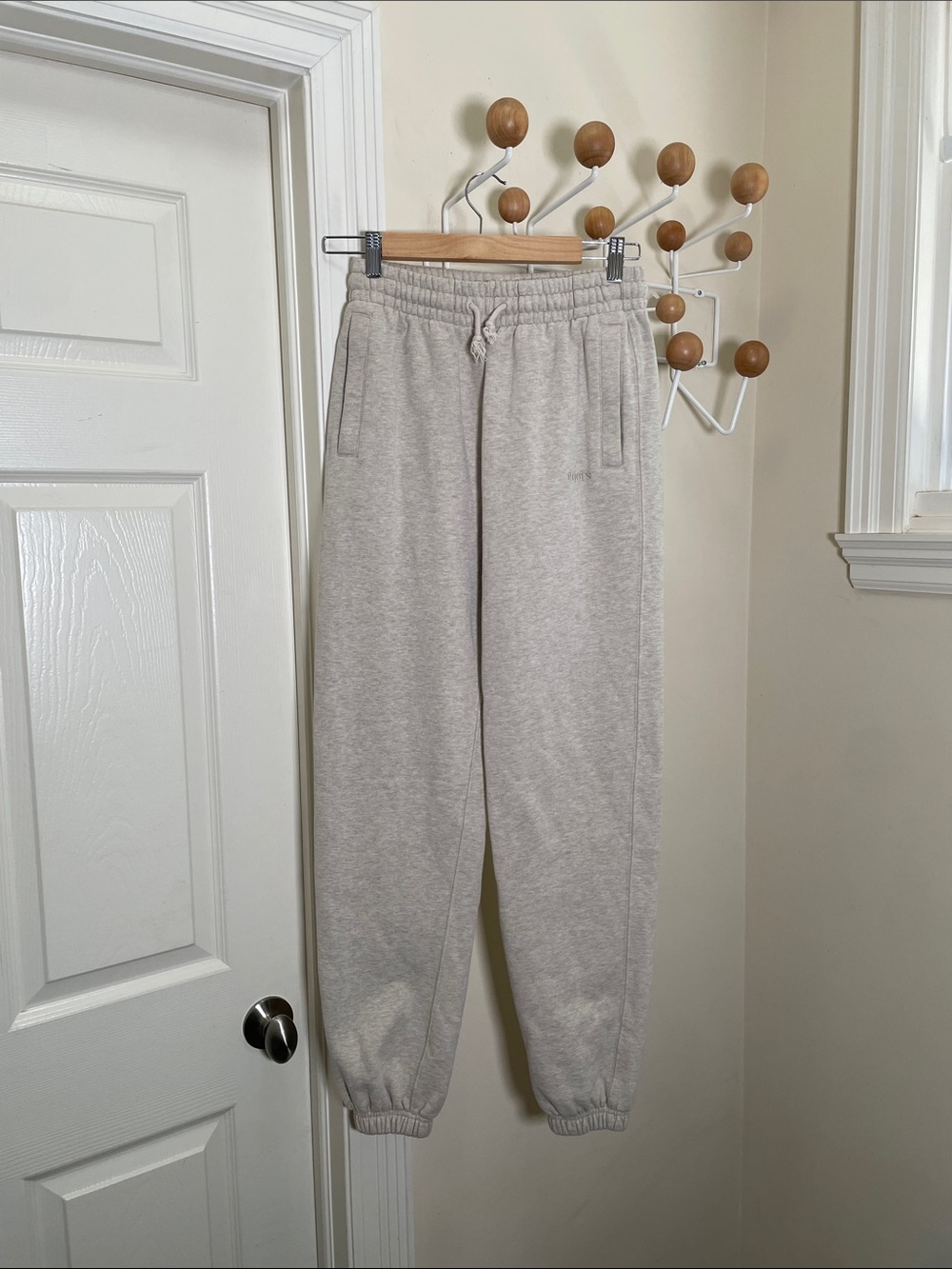 Roots Heather Jogger Cozy Sweatpants - Cream - S